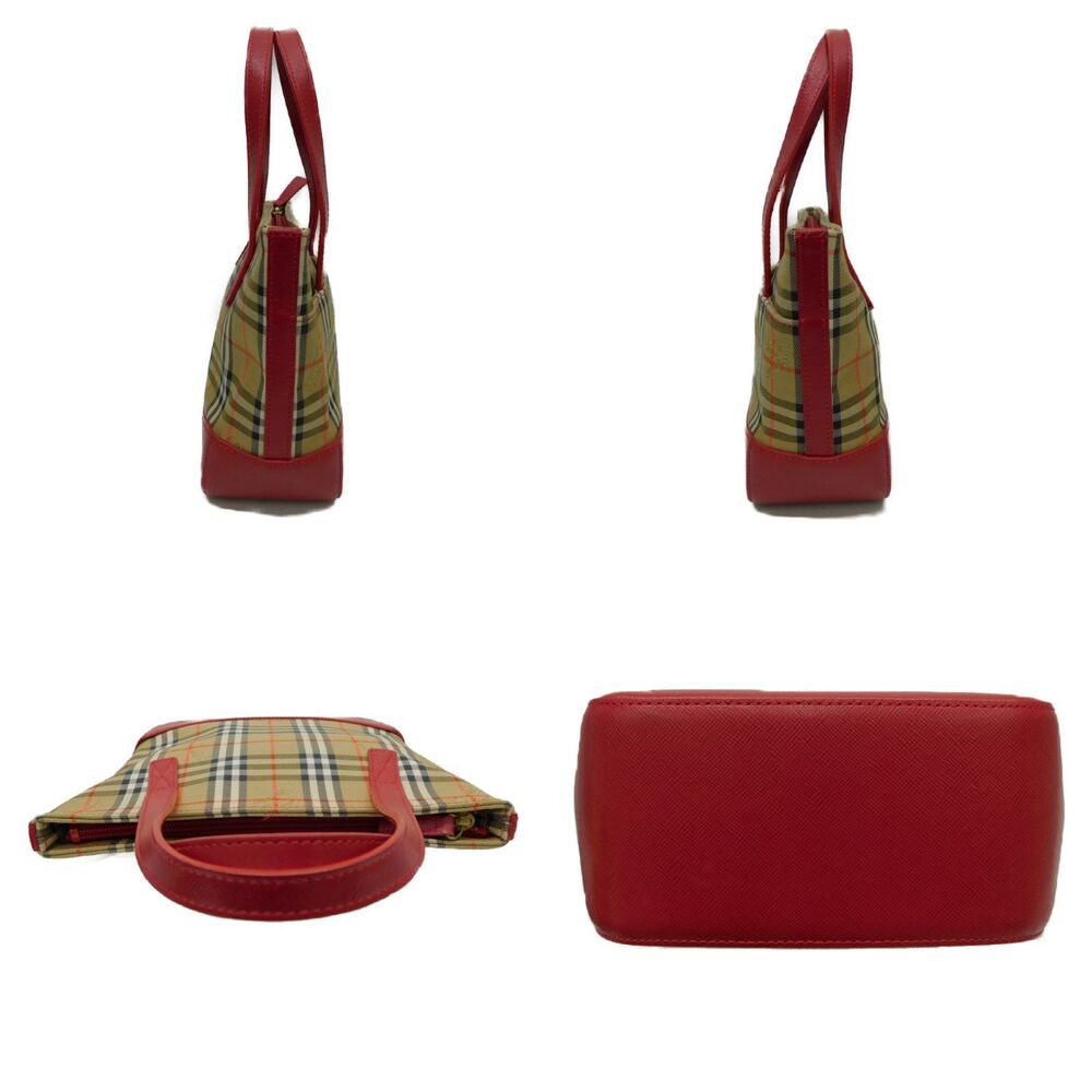 Burberry Tan Check Beige bag Handbag Nova Red elegant - Picture 3 of 7